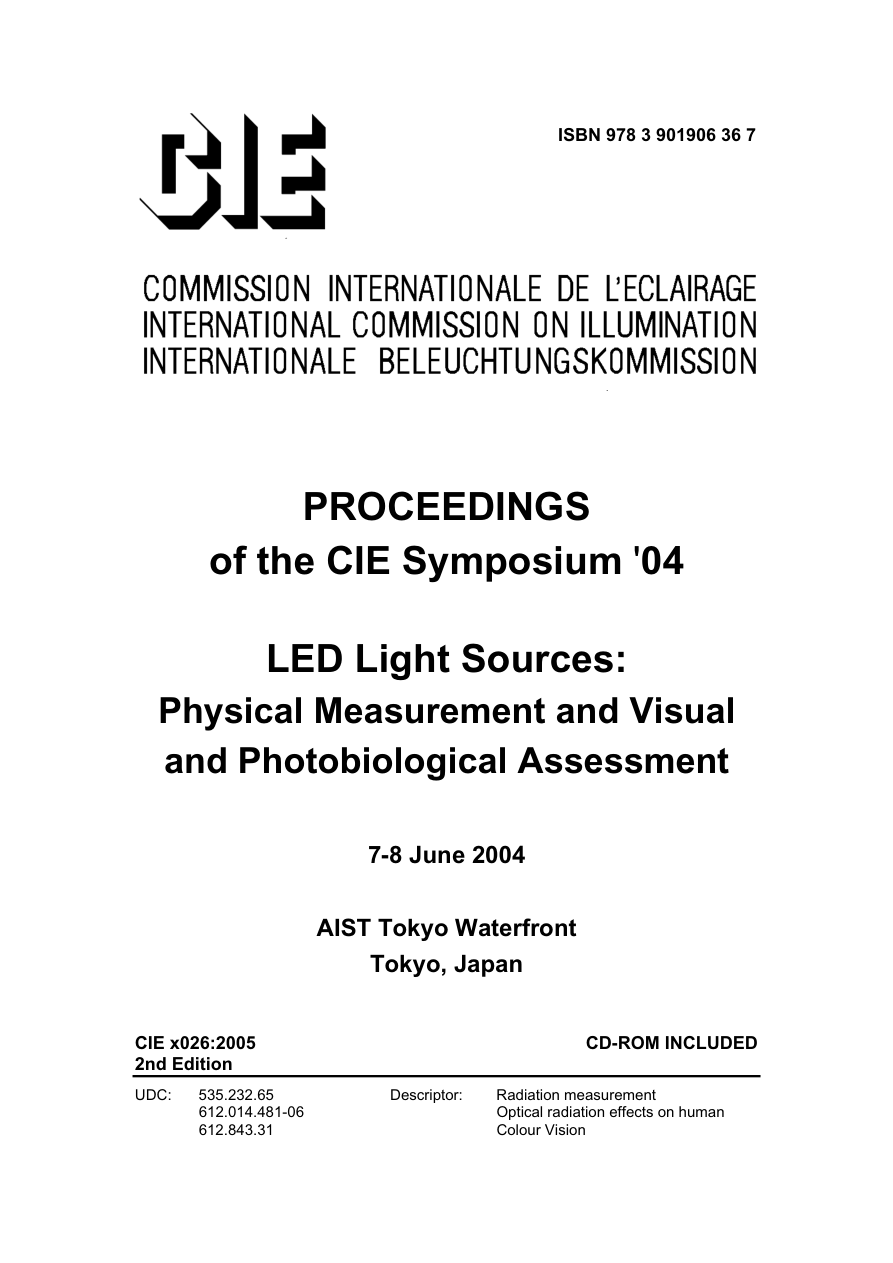 CIE x026:2005 PDF Preview