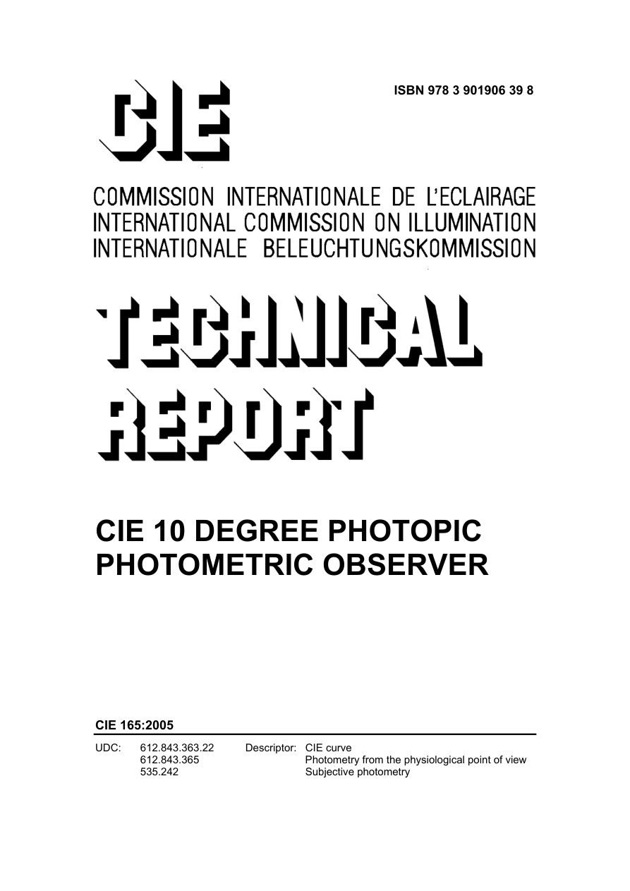 CIE ISO 16508:1999(E)/CIE S 006.1/E-1998 PDF Preview