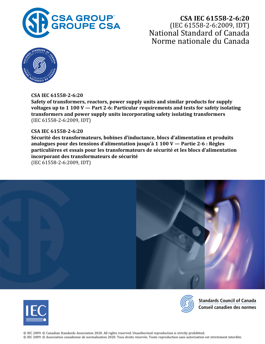 CSA IEC 61558-2-6:20 PDF Preview