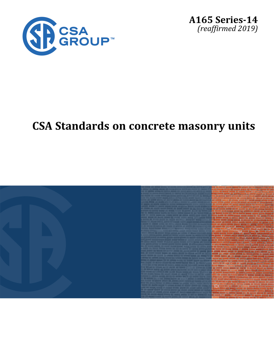 CSA A165 SERIES-14 (R2019) PDF Preview