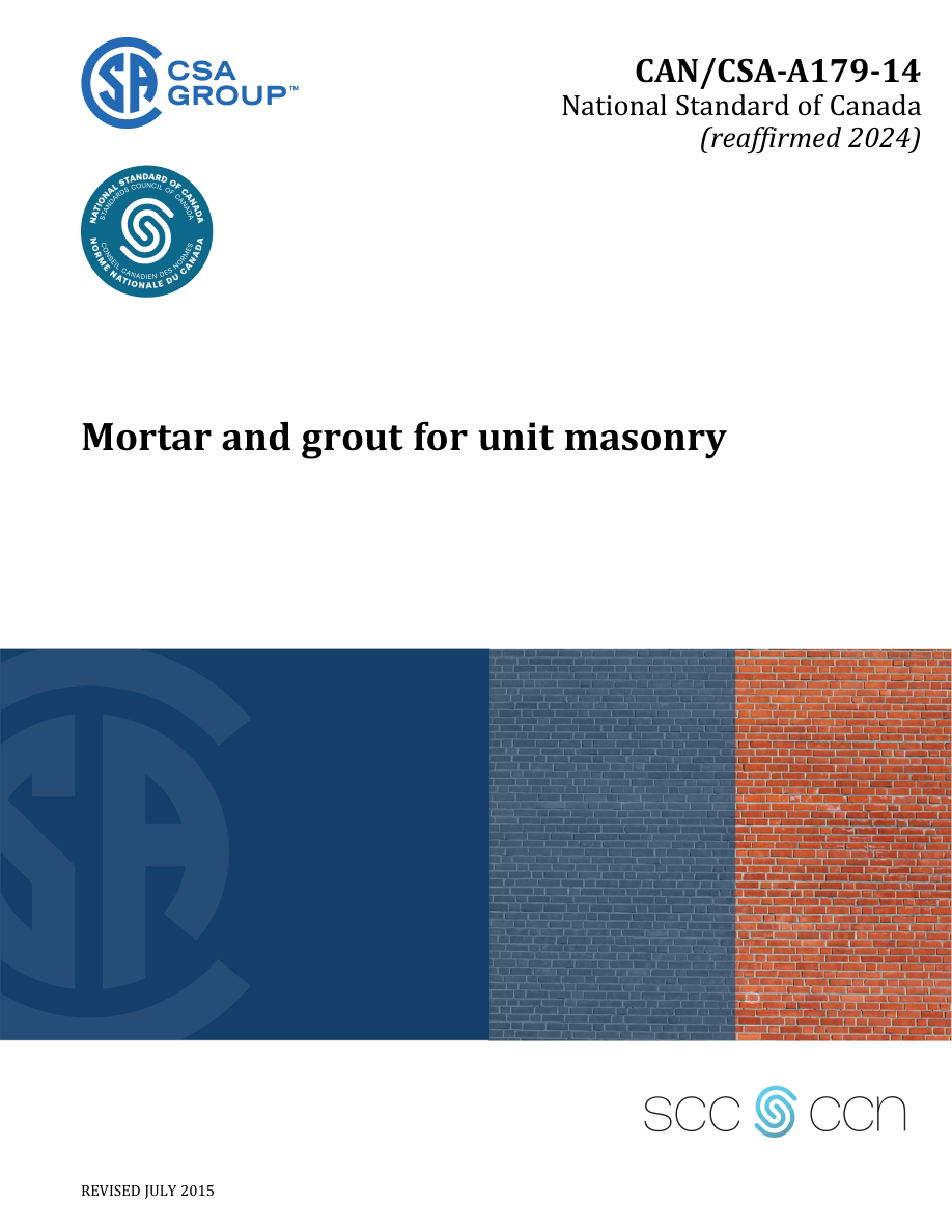 CSA CAN/CSA-A179-14 (R2024) PDF Preview