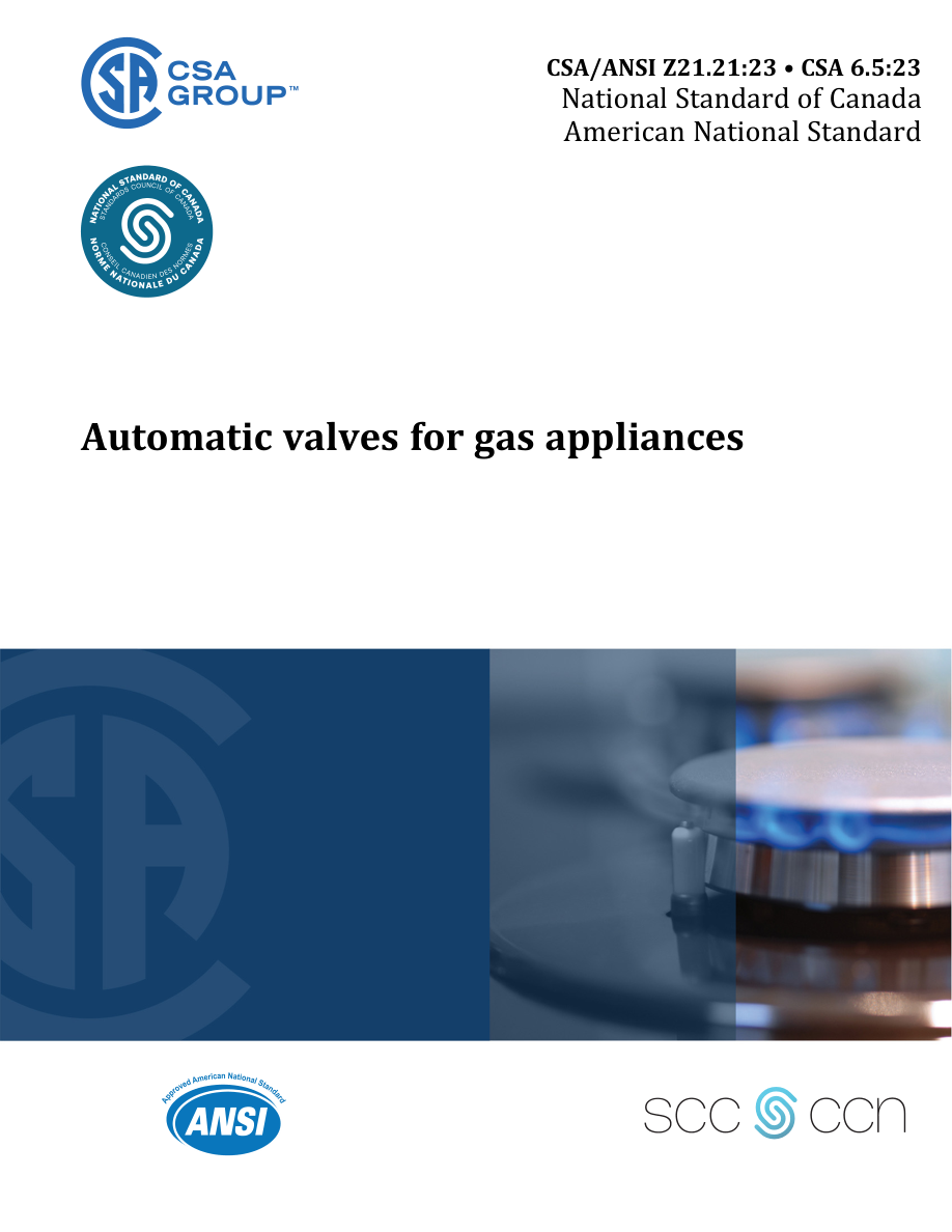 CSA/ANSI Z21.21:23/CSA 6.5:23 PDF Preview