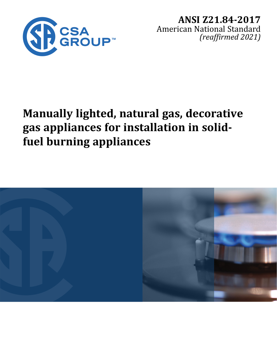 CSA ANSI Z21.84-2017 (R2021) PDF Preview