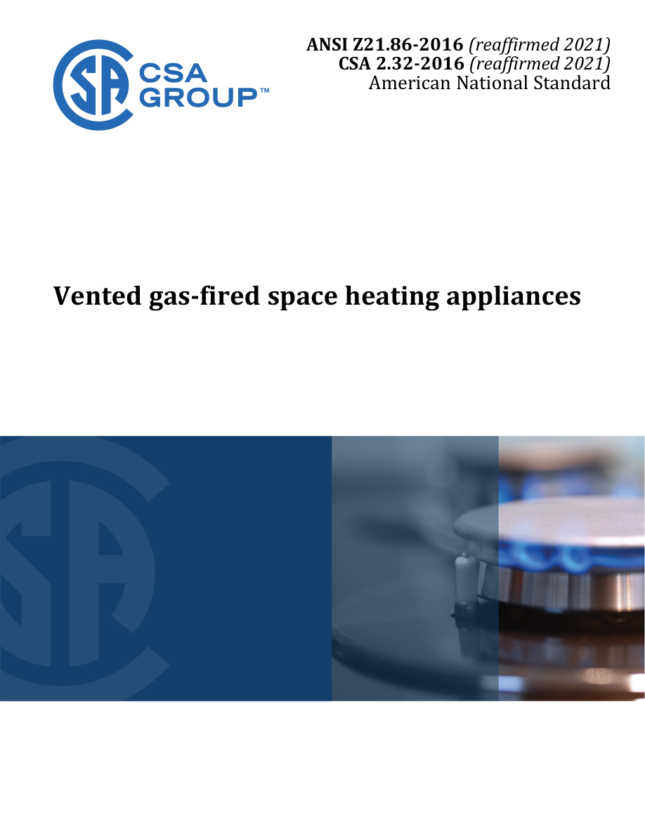 CSA ANSI Z21.86-2016 (R2021)/CSA 2.32-2016 (R2021) PDF Preview