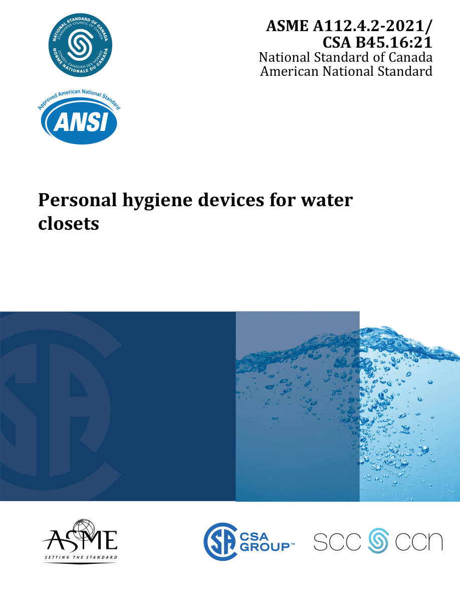 CSA ASME A112.4.2-2021/CSA B45.16:21 PDF Preview