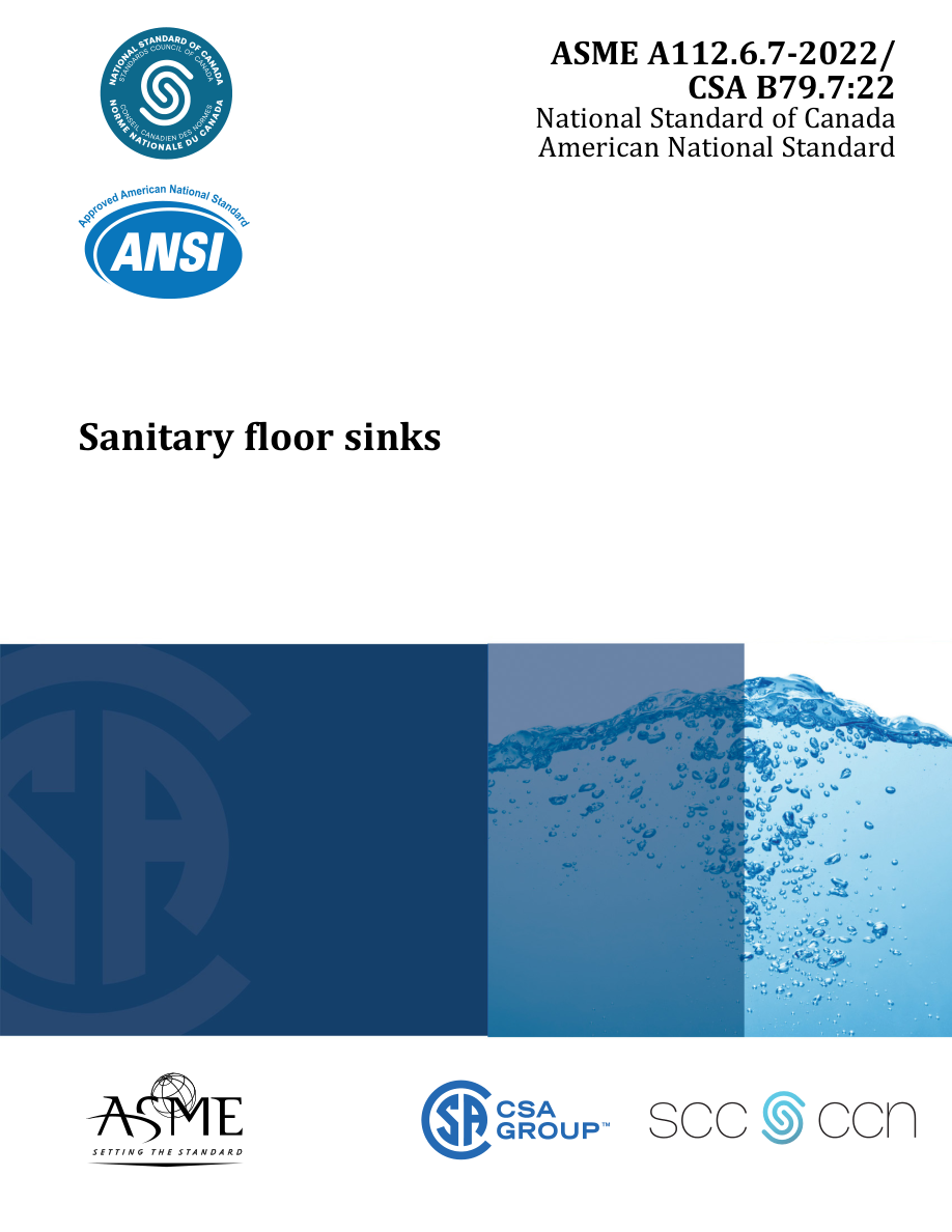 CSA ASME A112.6.7-2022/CSA B79.7:22 PDF Preview