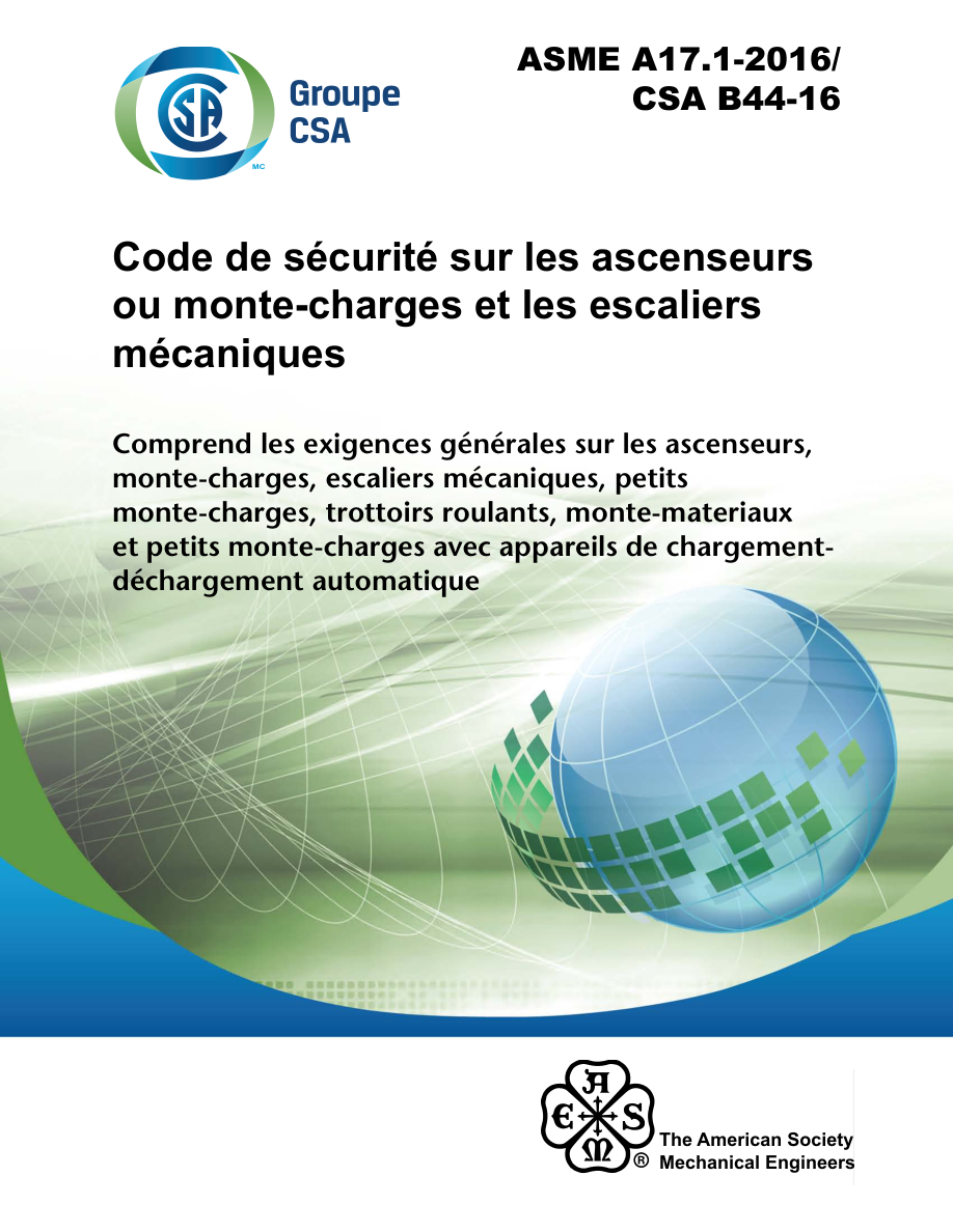 CSA ASME A17.1-F2016/CSA B44-F16 PDF Preview