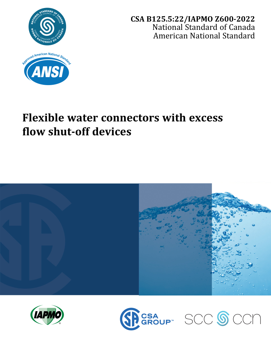 CSA B125.5:22/IAPMO Z600-2022 PDF Preview