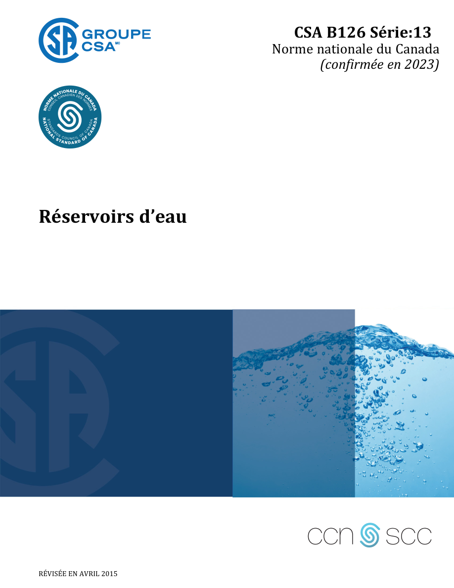 CSA B126 SÉRIE:F13 (C2023) PDF Preview