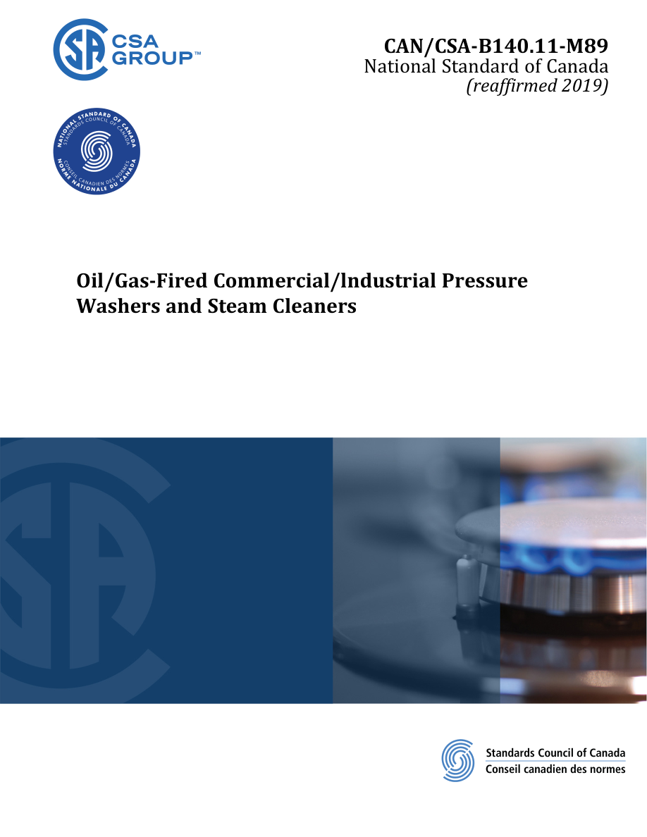 CSA CAN/CSA-B140.11-M89 (R2019) PDF Preview