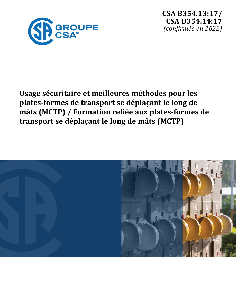 CSA B354.13:F17/CSA B354.14:F17 (C2022) PDF Preview