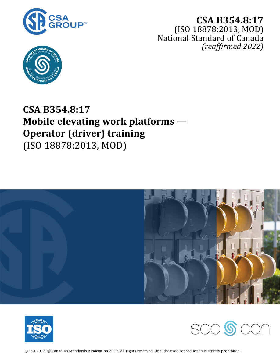 CSA B354.8:17 (R2022) PDF Preview