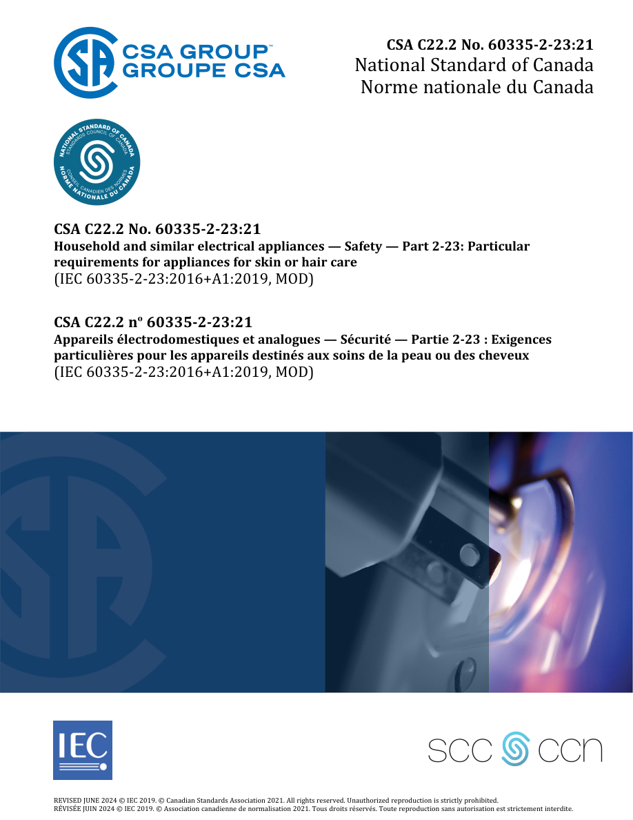 CSA C22.2 NO. 60335-2-23:21 PDF Preview
