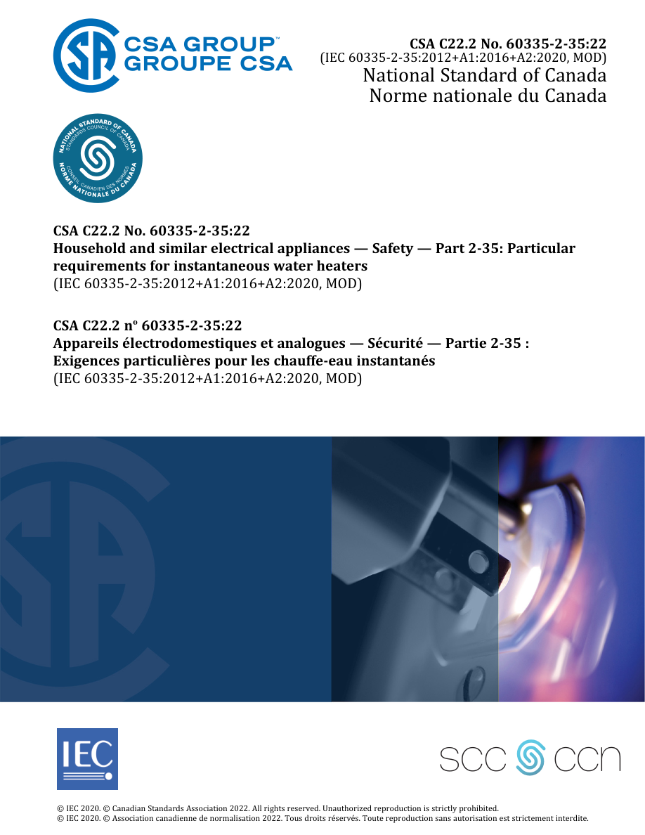 CSA C22.2 NO. 60335-2-35:22 PDF Preview
