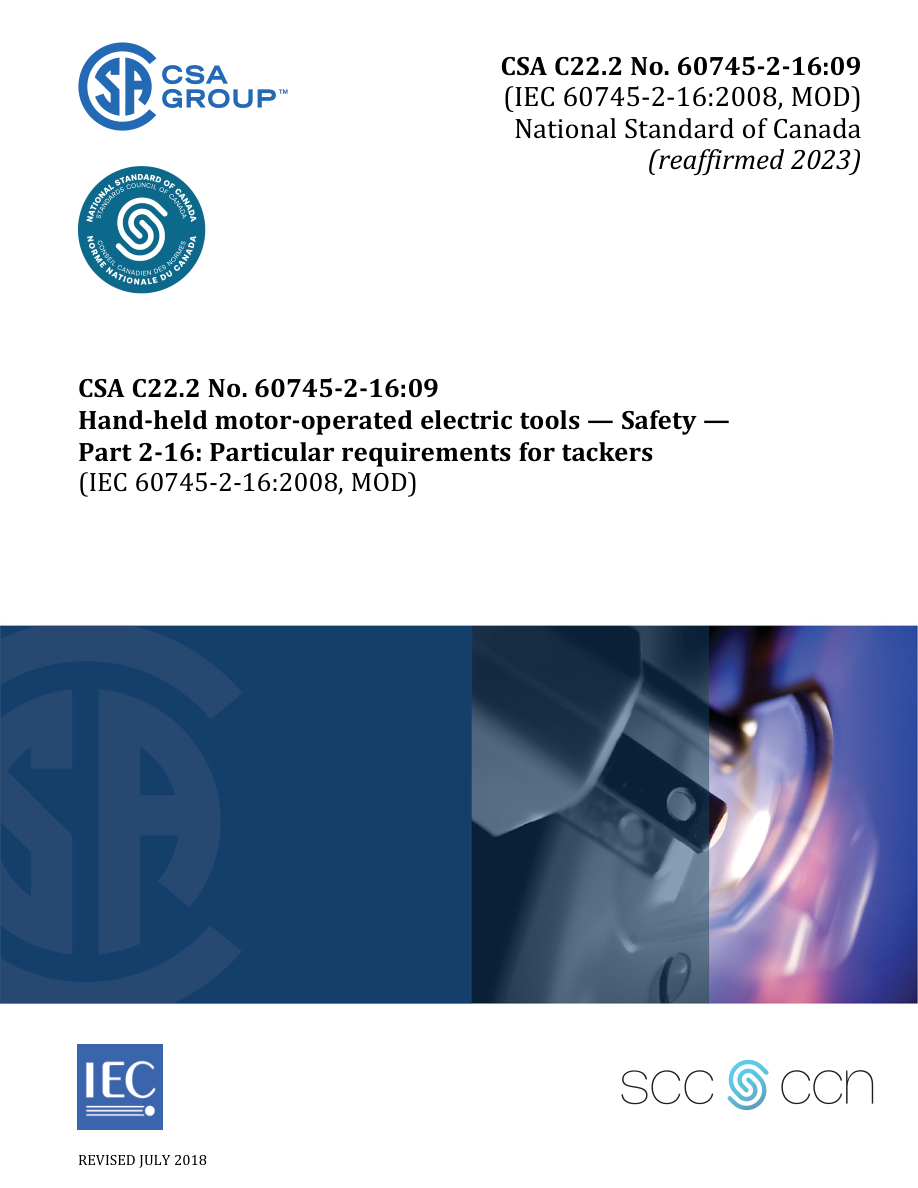 CSA C22.2 NO. 60745-2-16:09 (R2023) PDF Preview