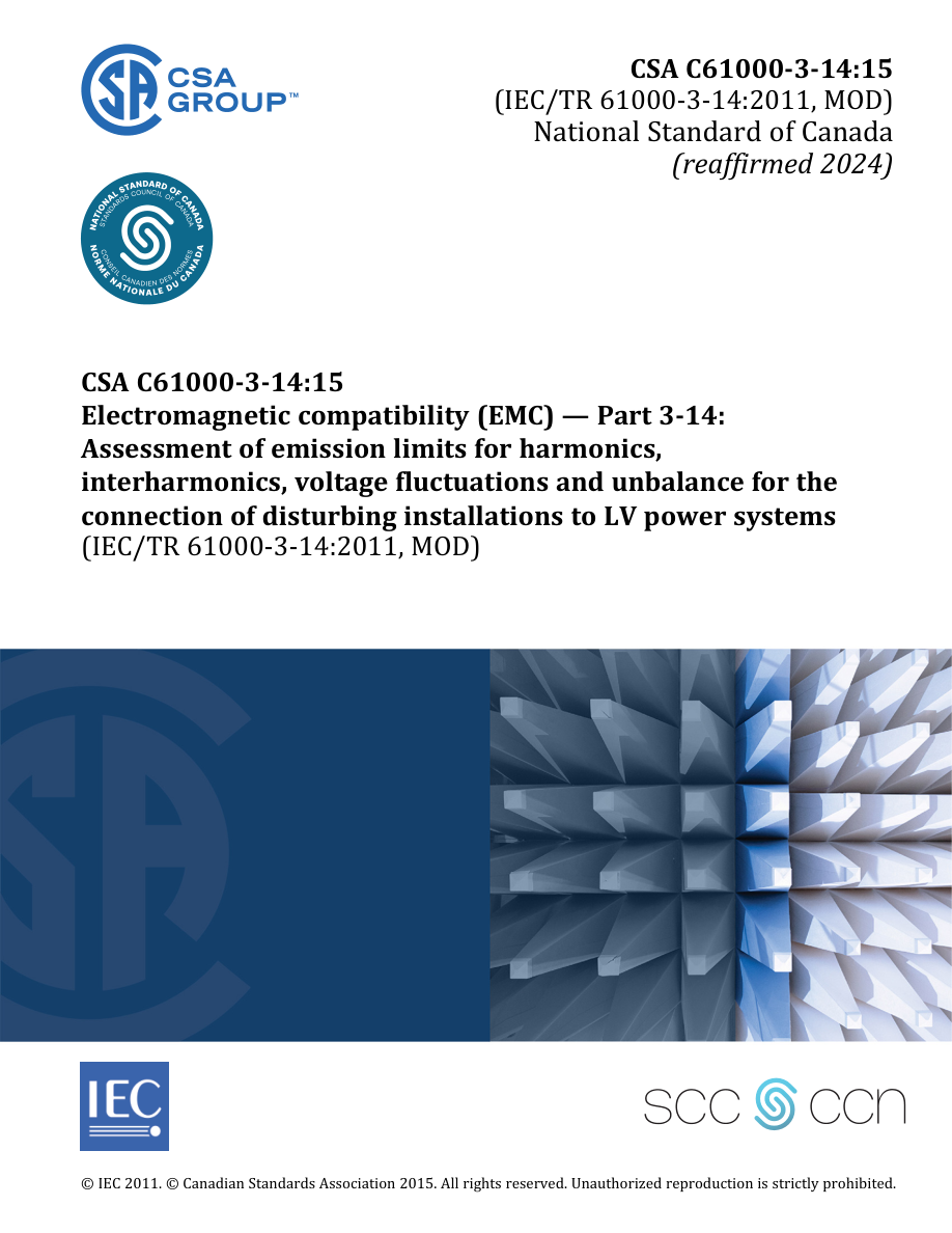 CSA C61000-3-14:15 (R2024) PDF Preview