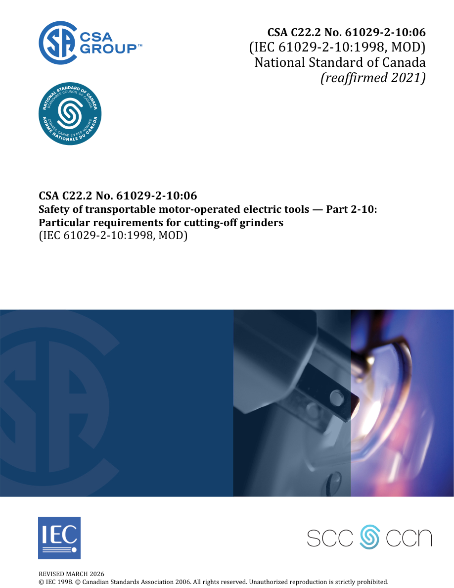 CSA C22.2 NO. 61029-2-10:06 (R2021) PDF Preview