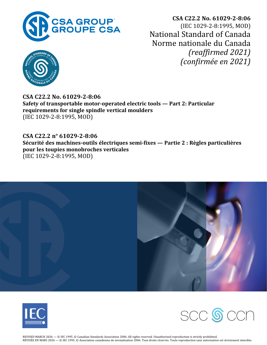 CSA C22.2 NO. 61029-2-8:06 (R2021) PDF Preview