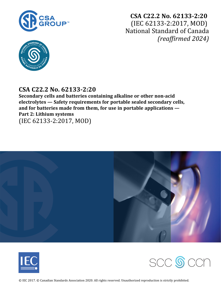 CSA C22.2 NO. 62133-2:F20 PDF Preview