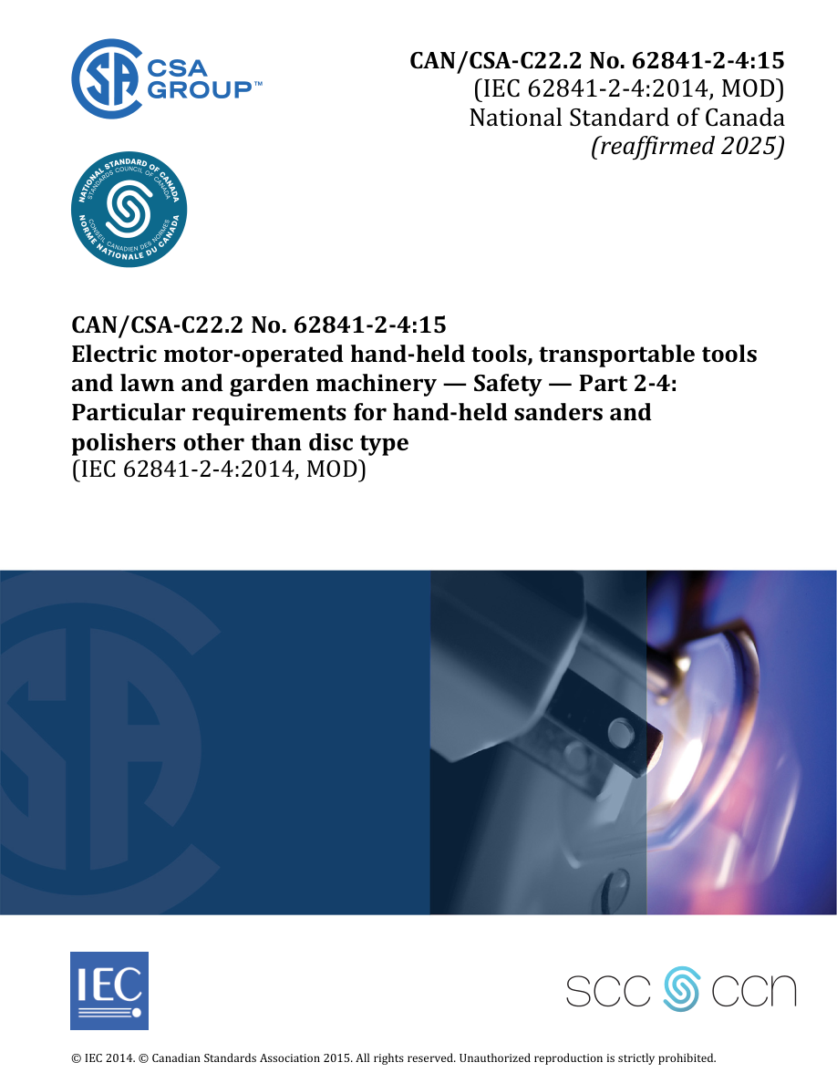 CSA CAN/CSA-C22.2 NO. 62841-2-4:15 (R2020) PDF Preview