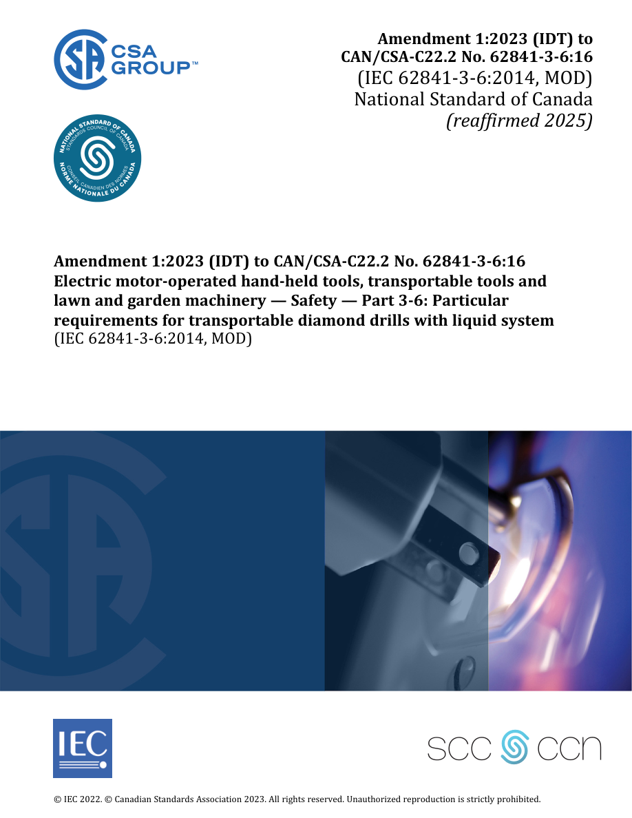 CSA CAN/CSA-C22.2 NO. 62841-3-6:16 (R2020)/A1:23 PDF Preview