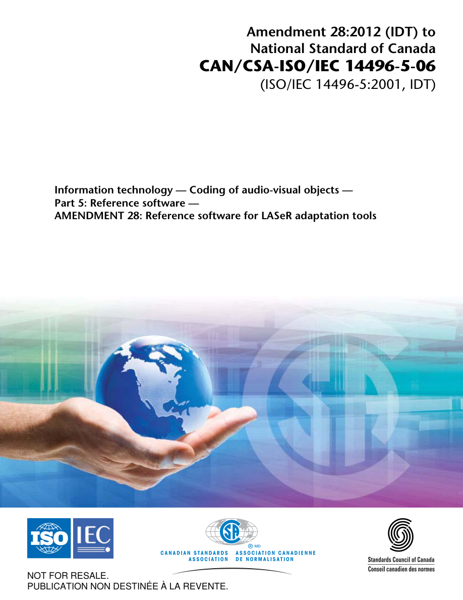 CSA CAN/CSA-ISO/IEC 14496-5AB-06 PDF Preview
