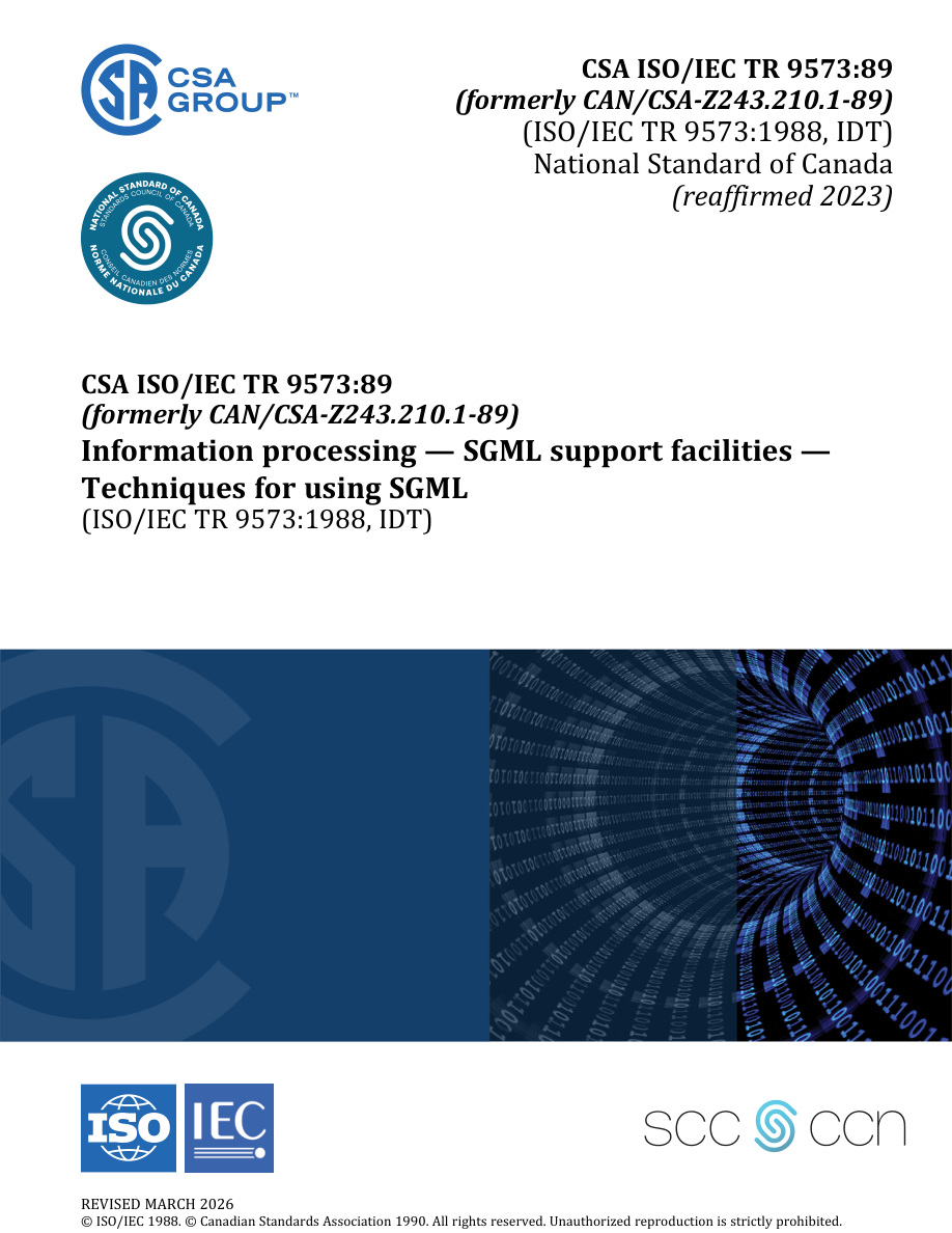 CSA CAN/CSA-Z243.210.1-89 (R2023) PDF Preview