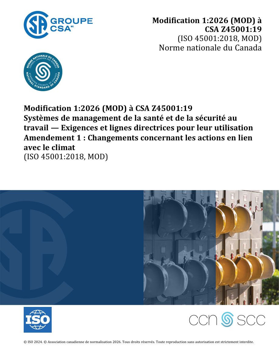 CSA Z45001:F19/A1:F26 PDF Preview