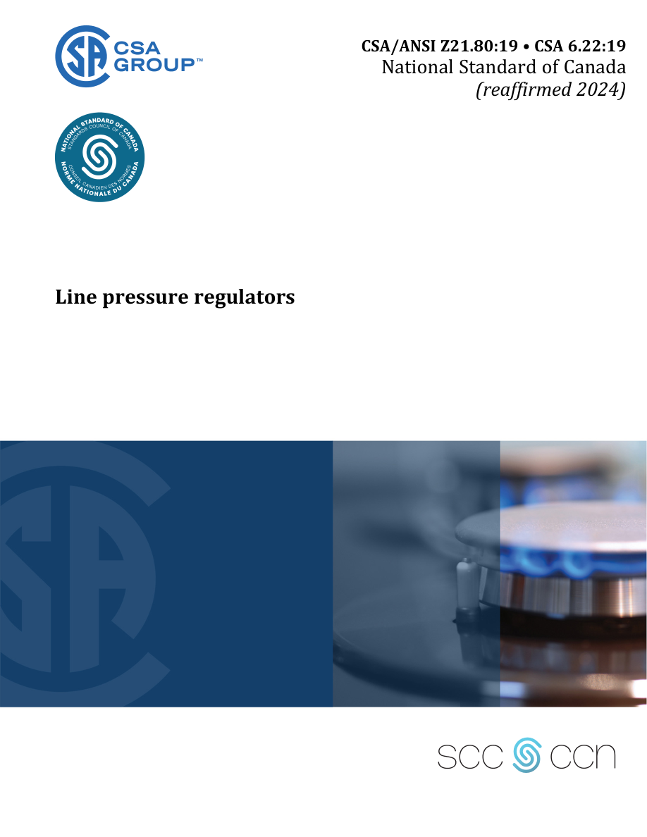 CSA/ANSI Z21.80:19 (R2024)/CSA 6.22:19 (R2024) PDF Preview