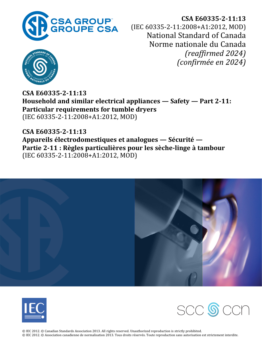 CSA E60335-2-11:13 (R2024) PDF Preview