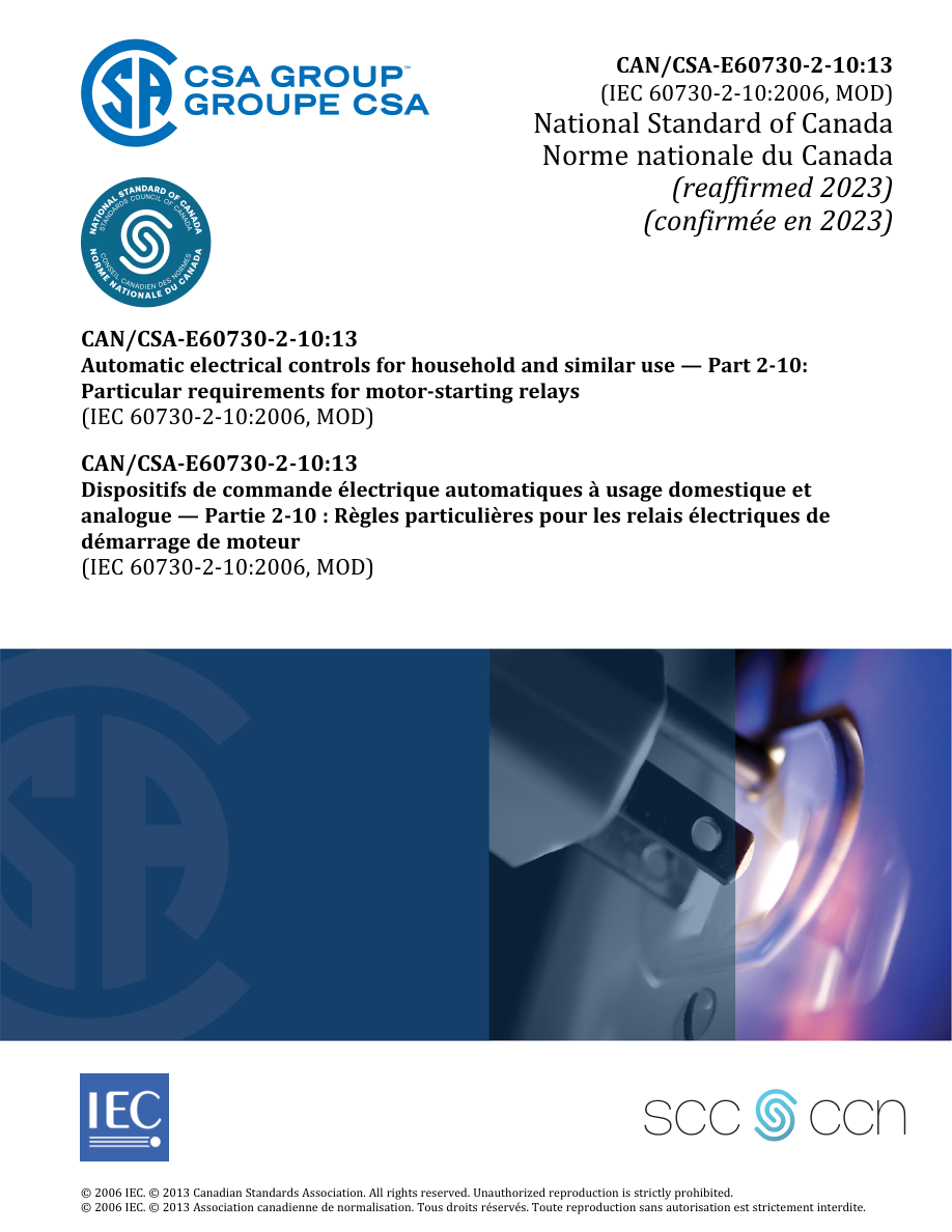 CSA CAN/CSA-E60730-2-10:13 (R2023) PDF Preview