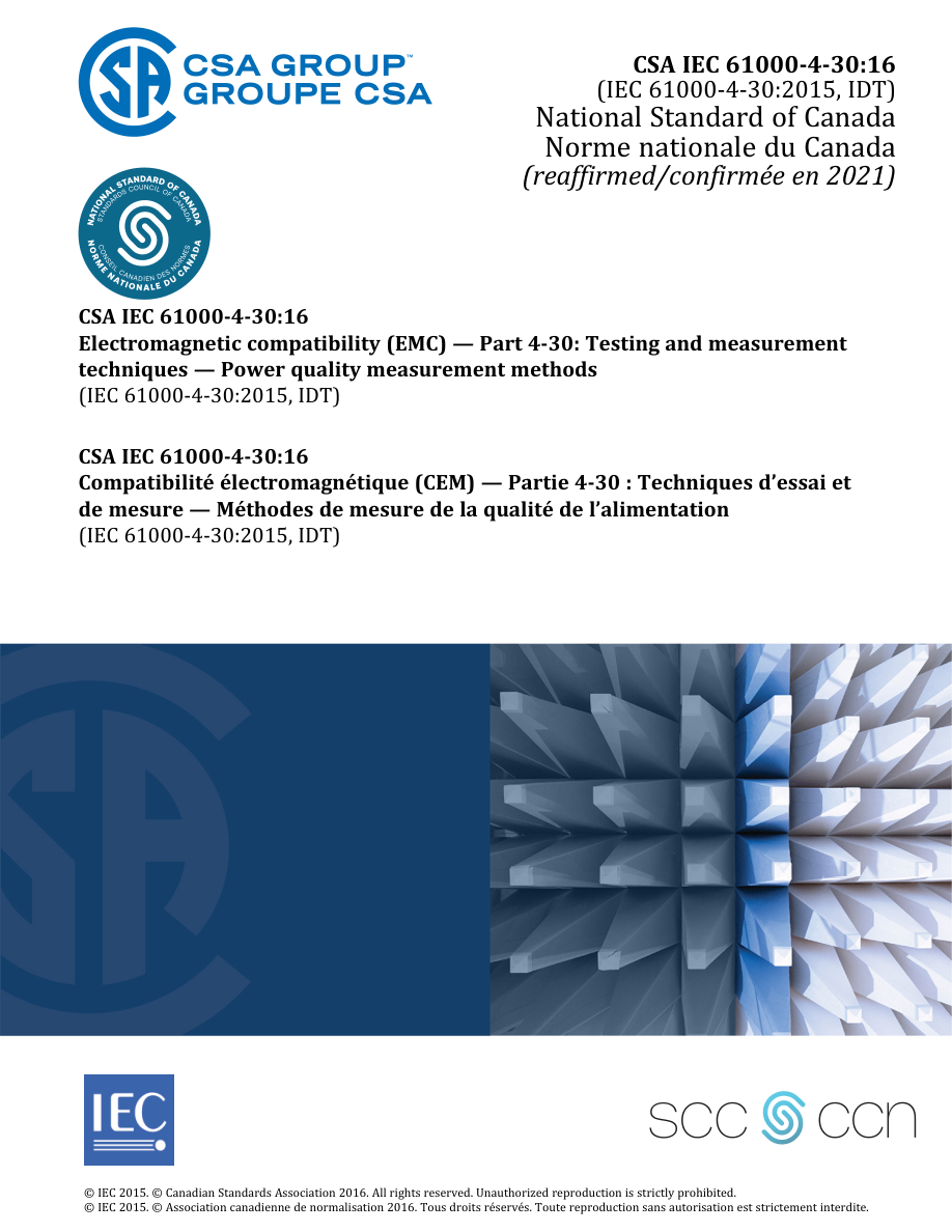 CSA IEC 61000-4-30:16 (R2021) PDF Preview