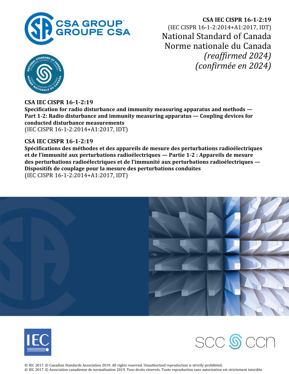 CSA IEC CISPR 16-1-2:19 (R2024) PDF Preview