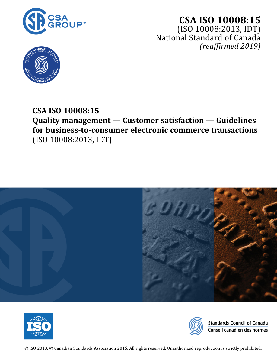 CSA ISO 10008:15 (R2019) PDF Preview