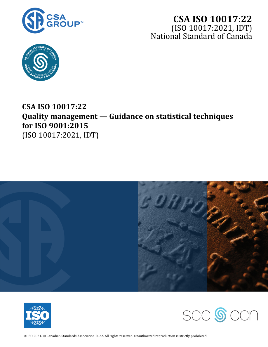 CSA ISO 10017:22 PDF Preview
