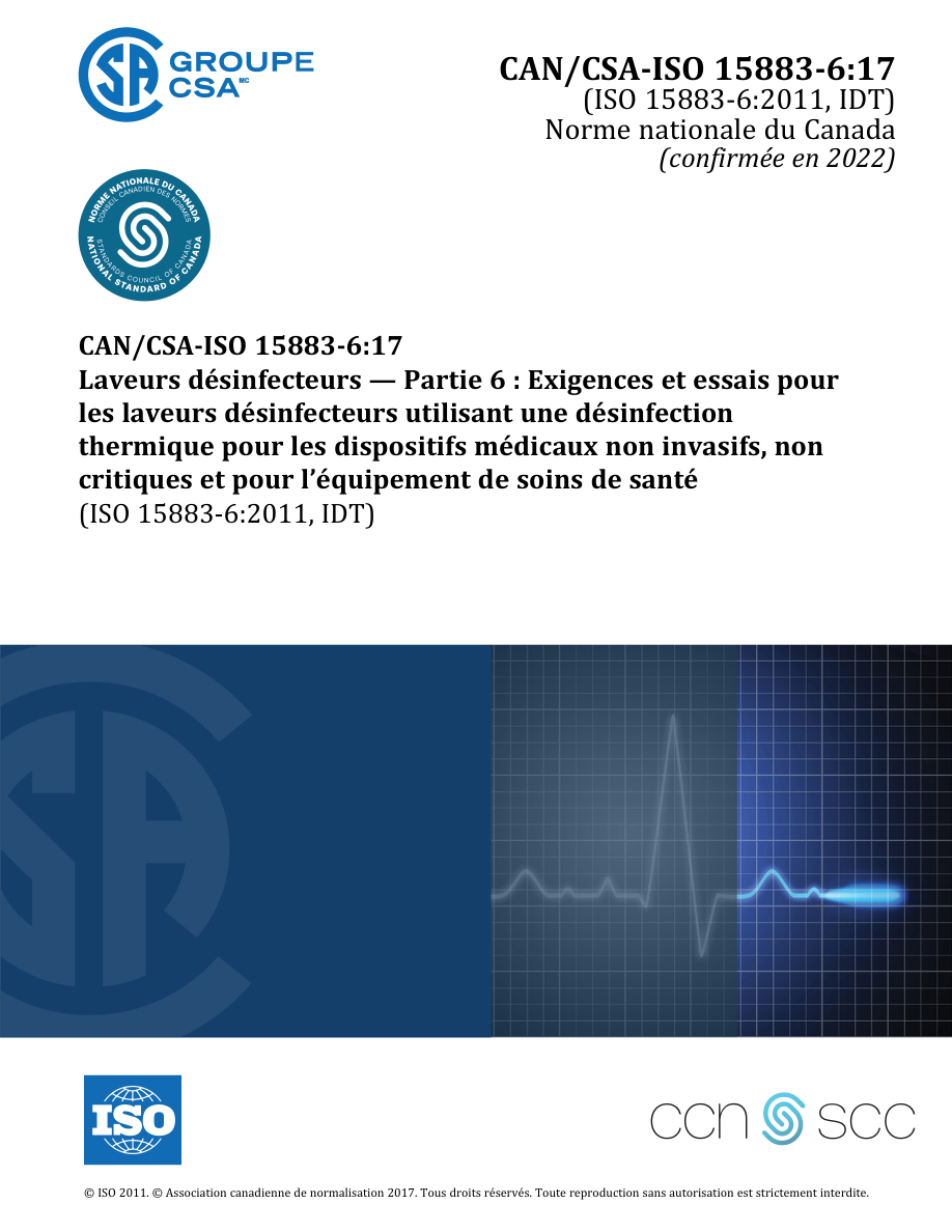 CSA CAN/CSA-ISO 15883-6:F17 (C2022) PDF Preview