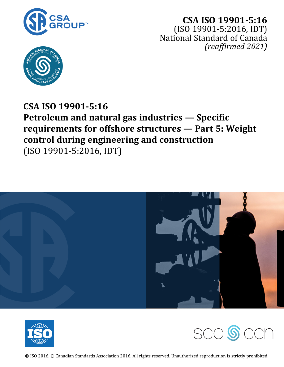 CSA ISO 19901-5:16 (R2021) PDF Preview