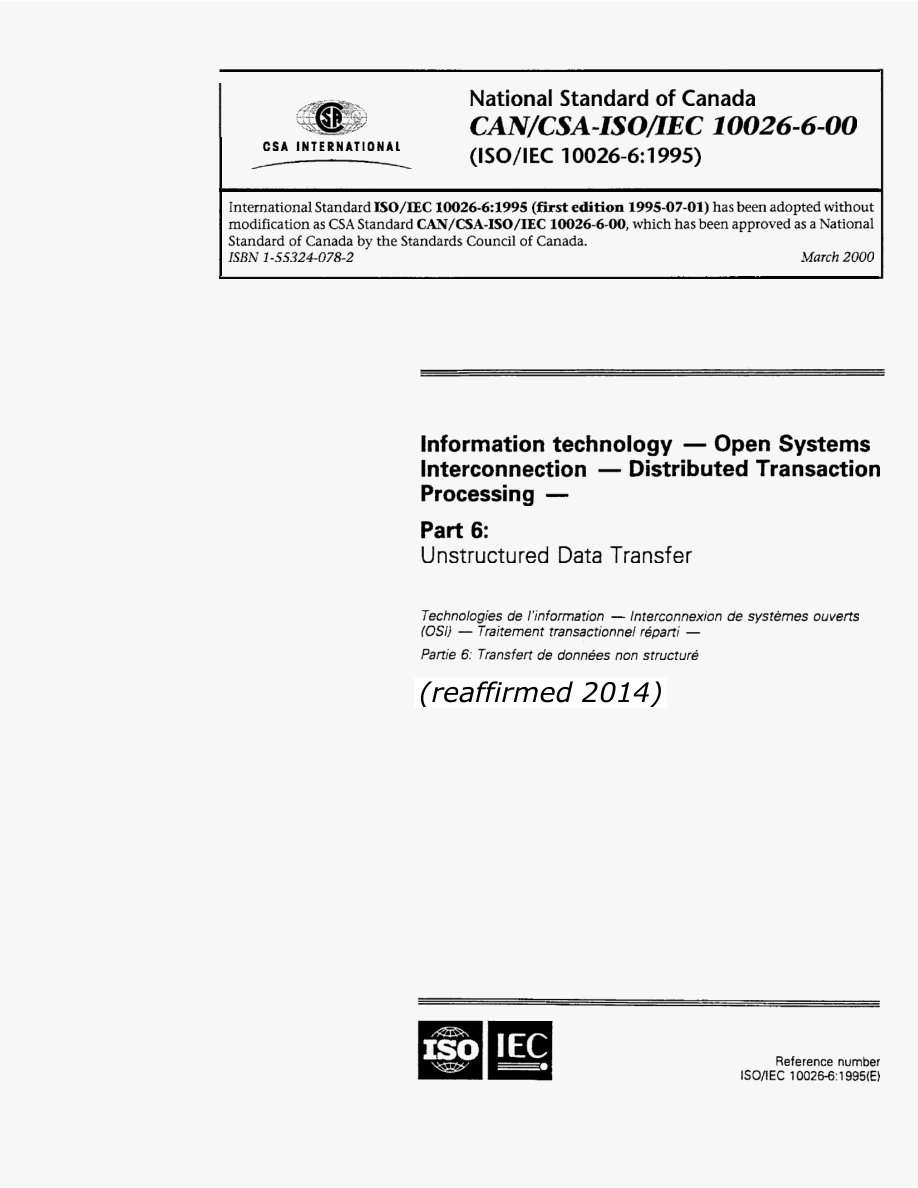 CSA CAN/CSA-ISO/IEC 10026-6-00 (R2014) PDF Preview
