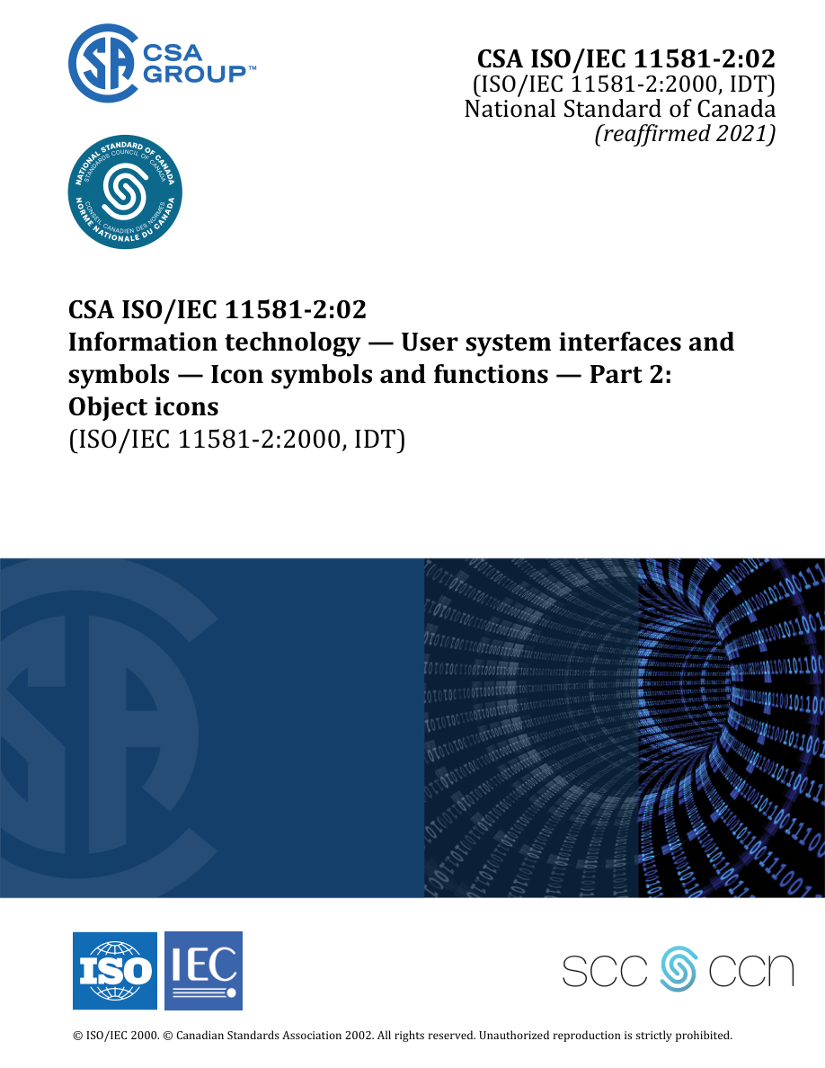 CSA ISO/IEC 11581-2:02 (R2021) PDF Preview