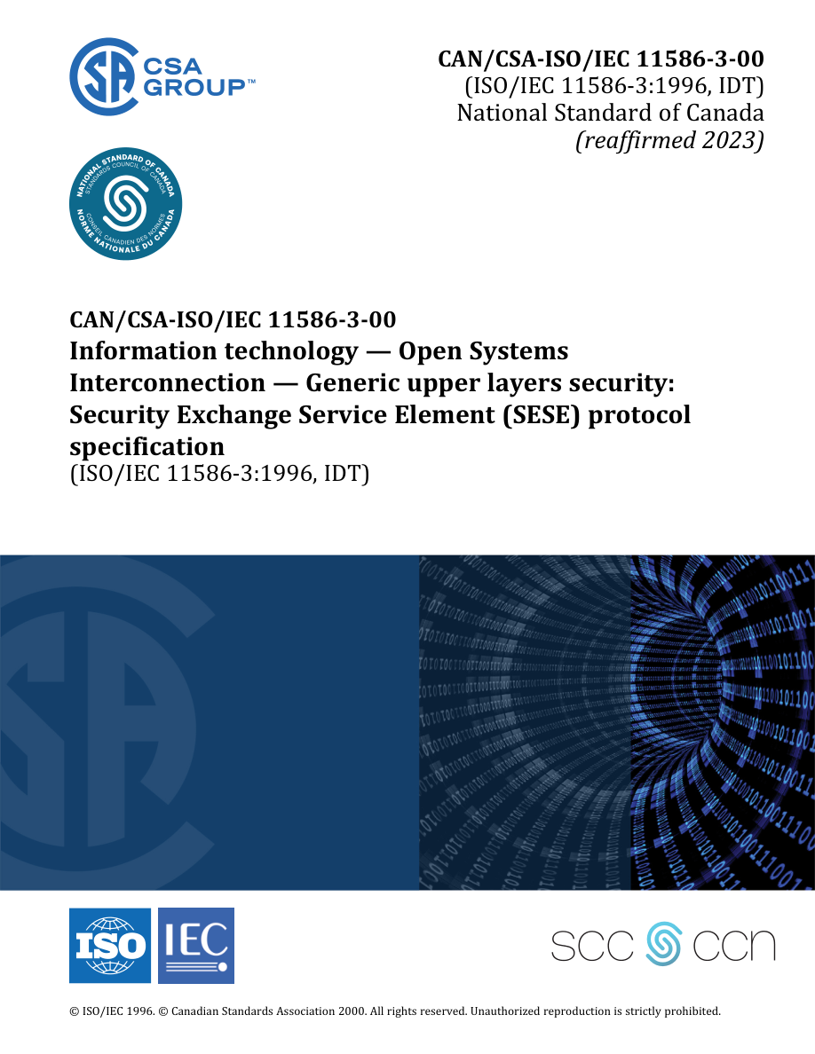 CSA CAN/CSA-ISO/IEC 11586-3-00 (R2023) PDF Preview