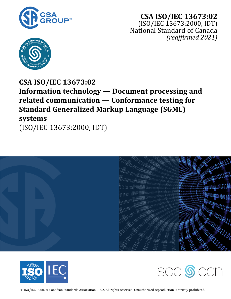CSA ISO/IEC 13673:02 (R2021) PDF Preview
