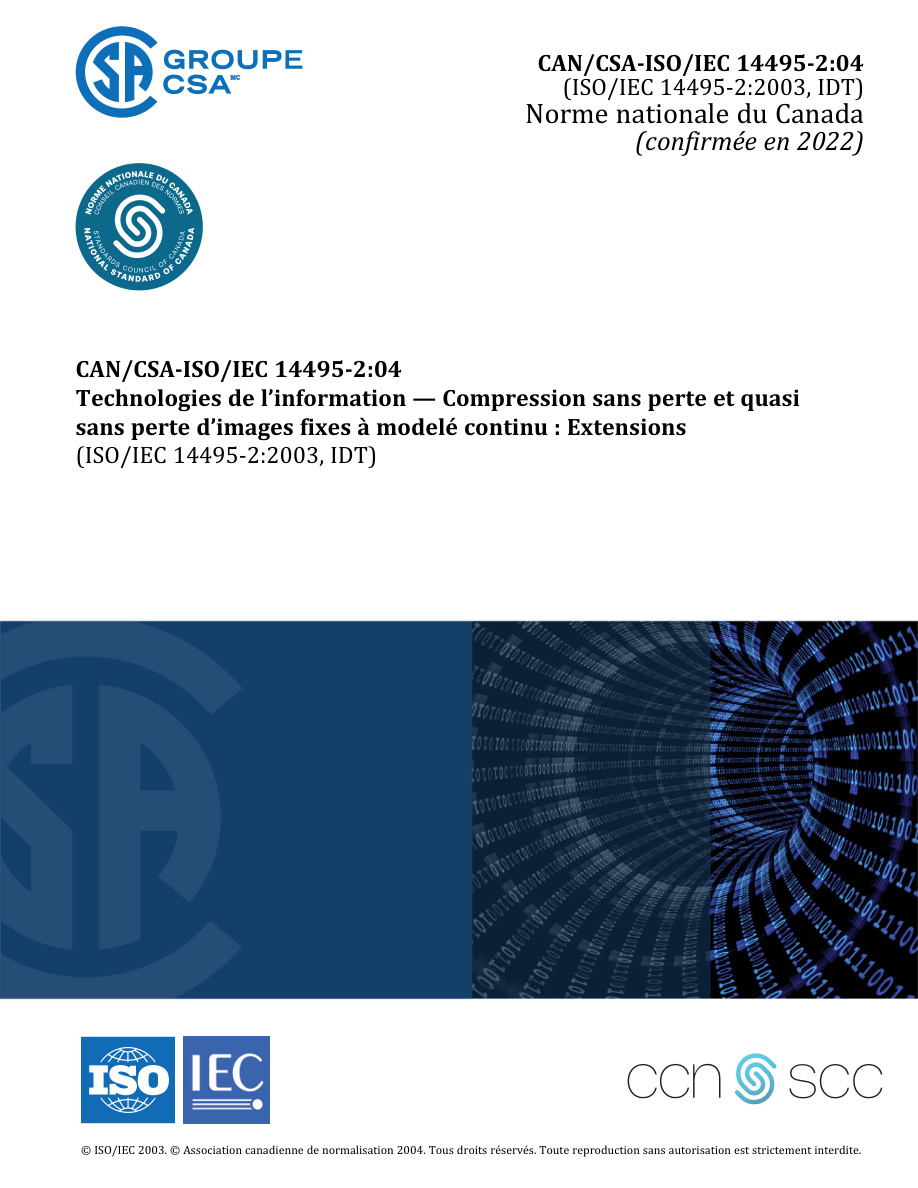 CSA CAN/CSA-ISO/IEC 14495-2:F04 (C2022) PDF Preview