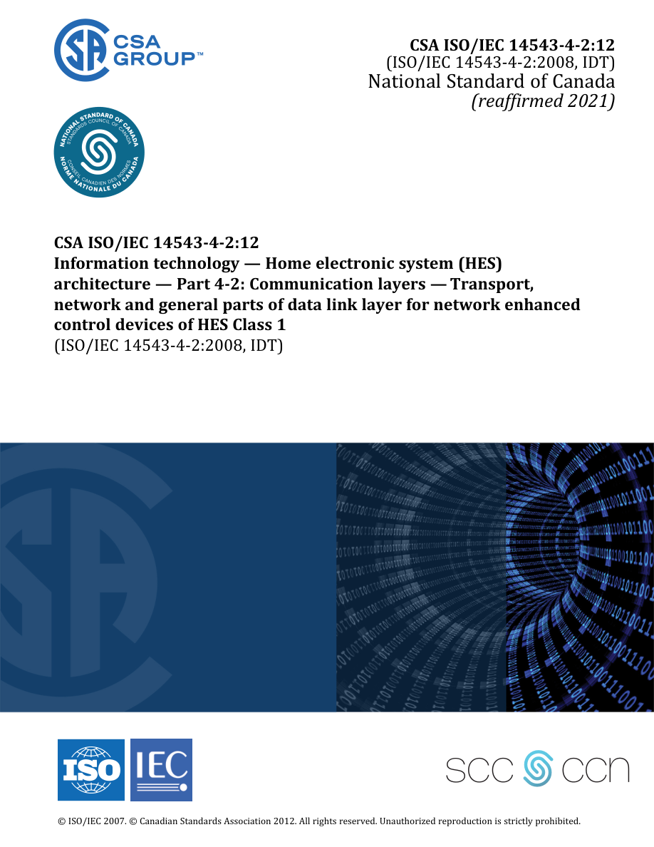 CSA ISO/IEC 14543-4-2:12 (R2021) PDF Preview