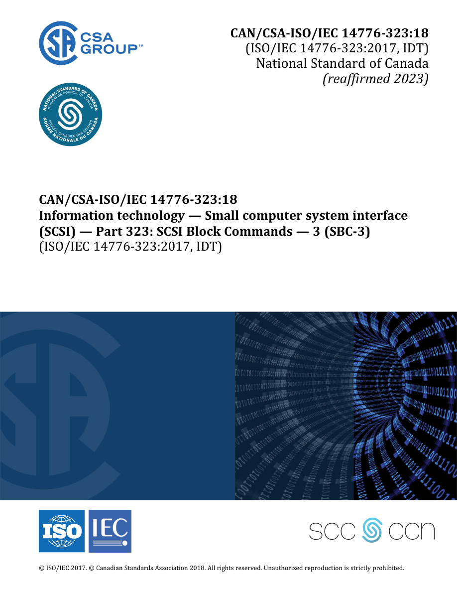 CSA CAN/CSA-ISO/IEC 14776-323:18 (R2023) PDF Preview