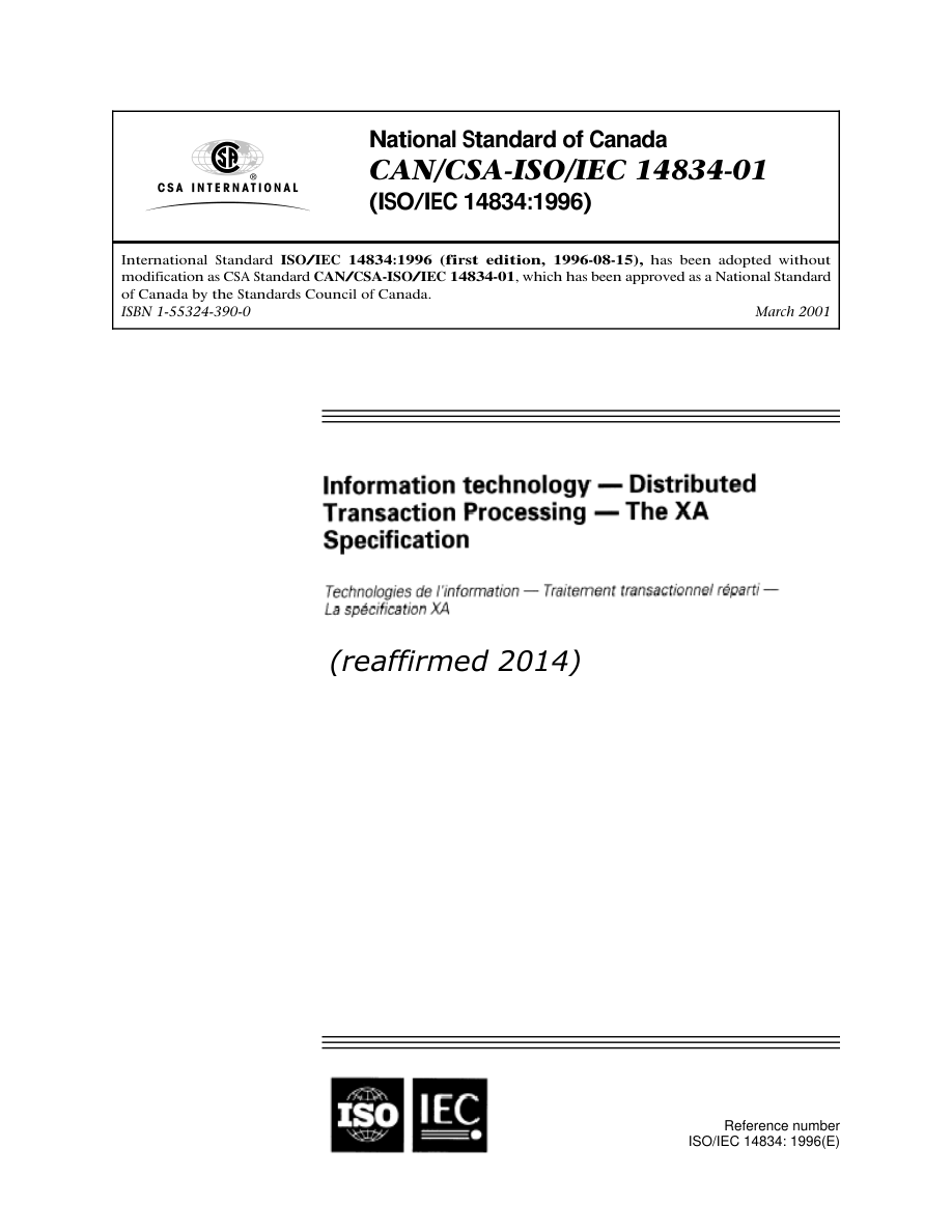 CSA CAN/CSA-ISO/IEC 14834-01 (R2014) PDF Preview