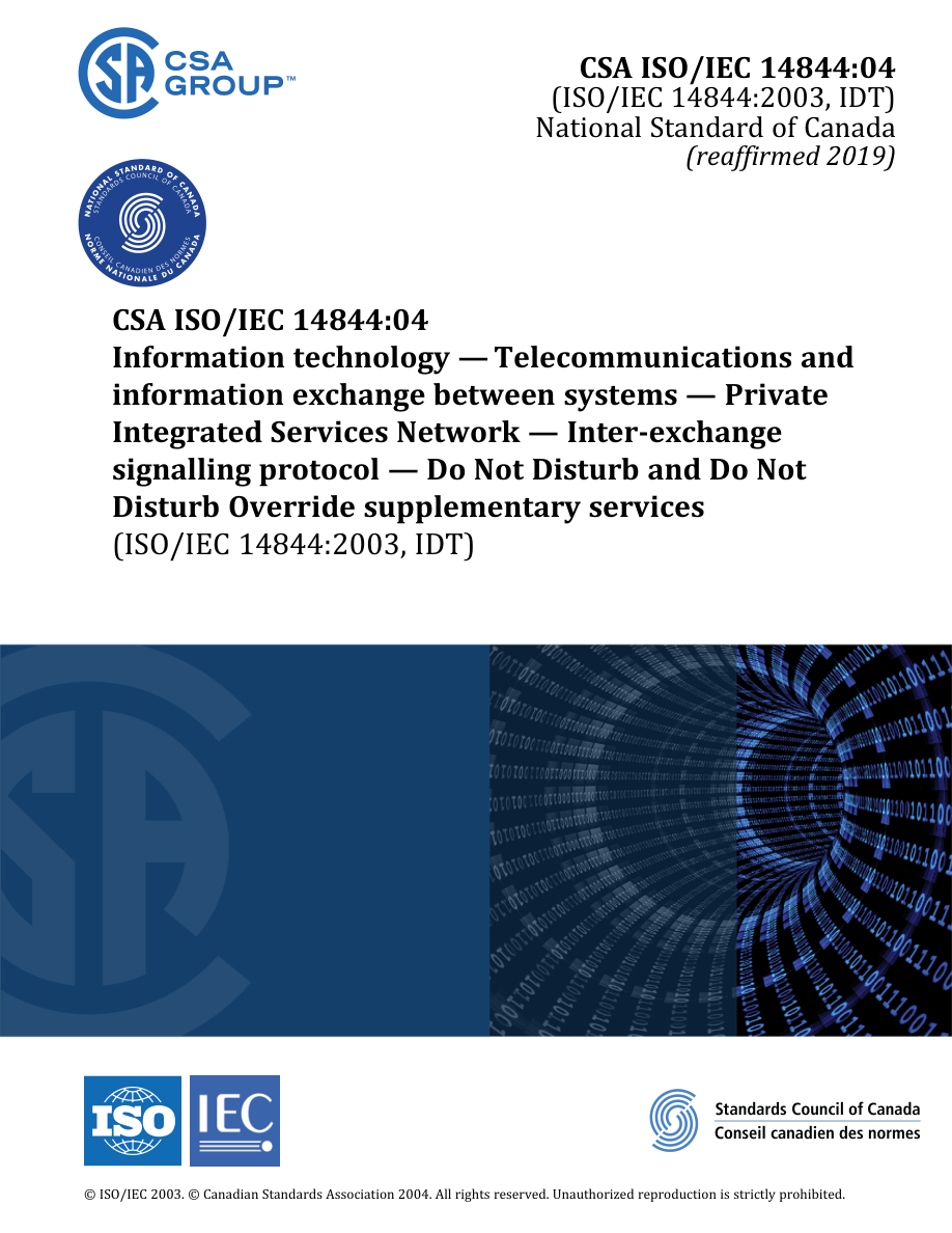 CSA ISO/IEC 14844:04 (R2019) PDF Preview