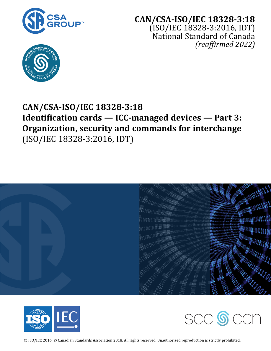 CSA CAN/CSA-ISO/IEC 18328-3:18 (R2022) PDF Preview