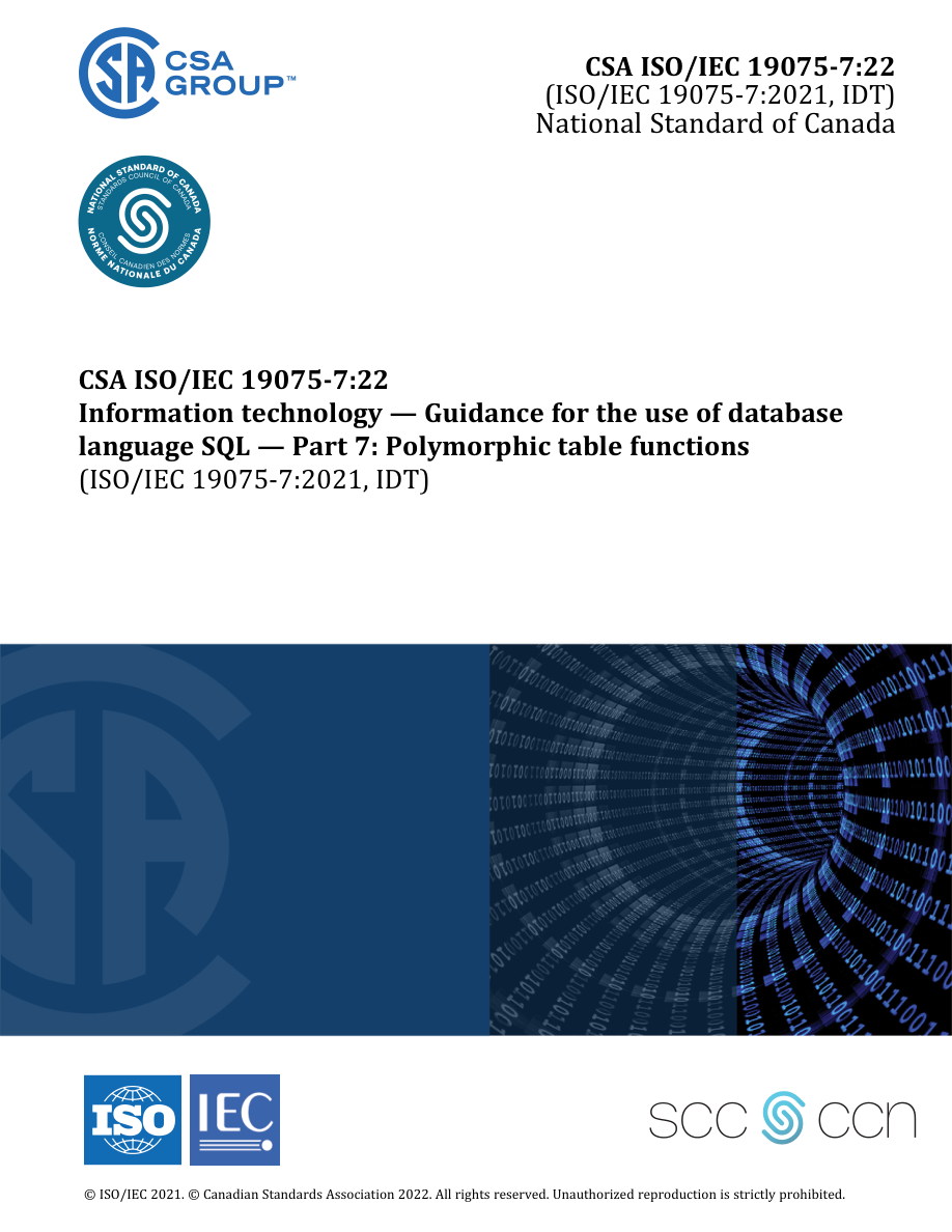CSA ISO/IEC 19075-7:22 PDF Preview