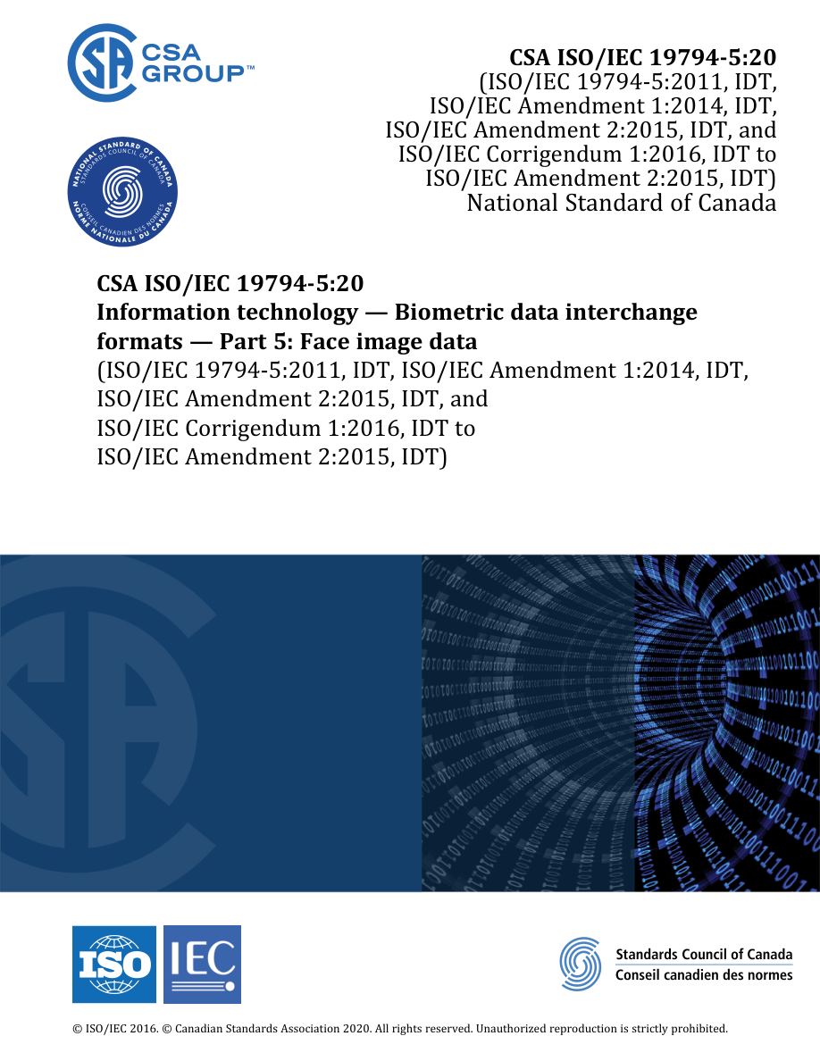 CSA ISO/IEC 19794-5:20 PDF Preview