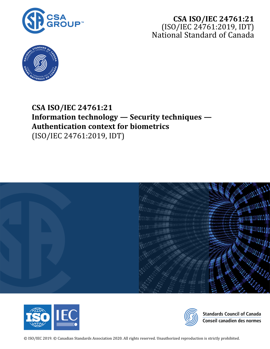CSA ISO/IEC 24761:21 PDF Preview